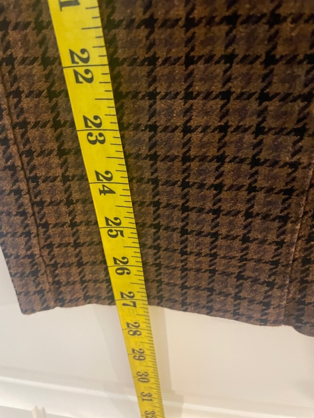 Old Navy Gold Brown Houndstooth Pixie Wideleg - Picture 7 of 9